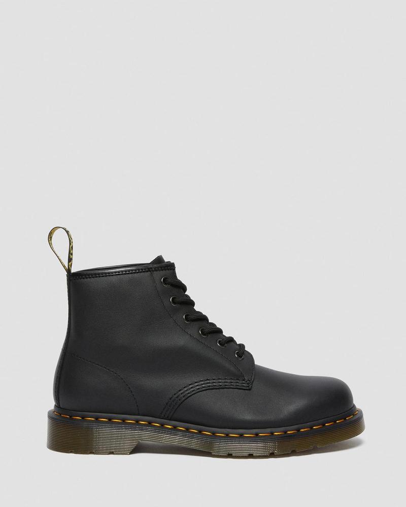 Men's Dr Martens 101 Leather Ankle Boots Black | AU 406VRW